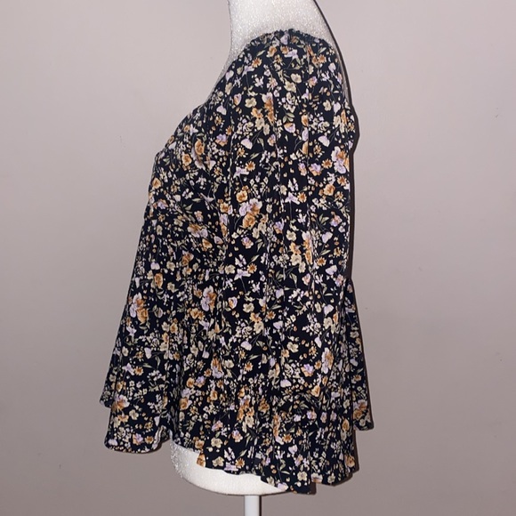 Entro Boho Floral Babydoll Peasant Blouse - Picture 5 of 15